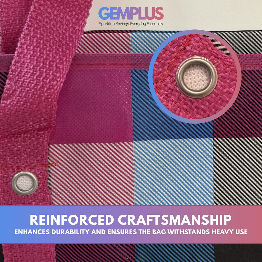 GEM+ | Premium Small Reusable Laundry Shopping Bag Zip Storage 50 x 35 x 19 cm