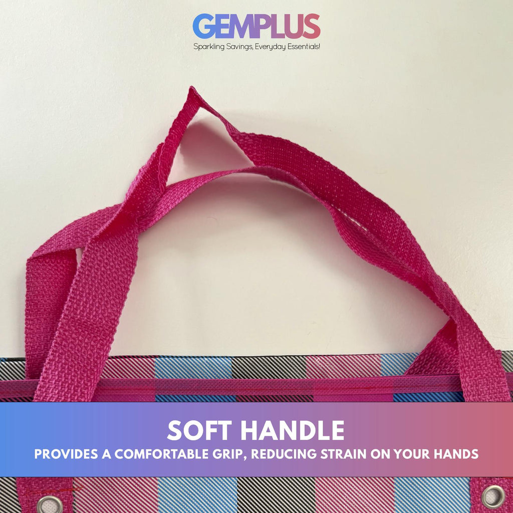 GEM+ | Premium Small Reusable Laundry Shopping Bag Zip Storage 50 x 35 x 19 cm