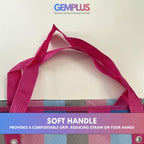 GEM+ | Premium Small Reusable Laundry Shopping Bag Zip Storage 50 x 35 x 19 cm