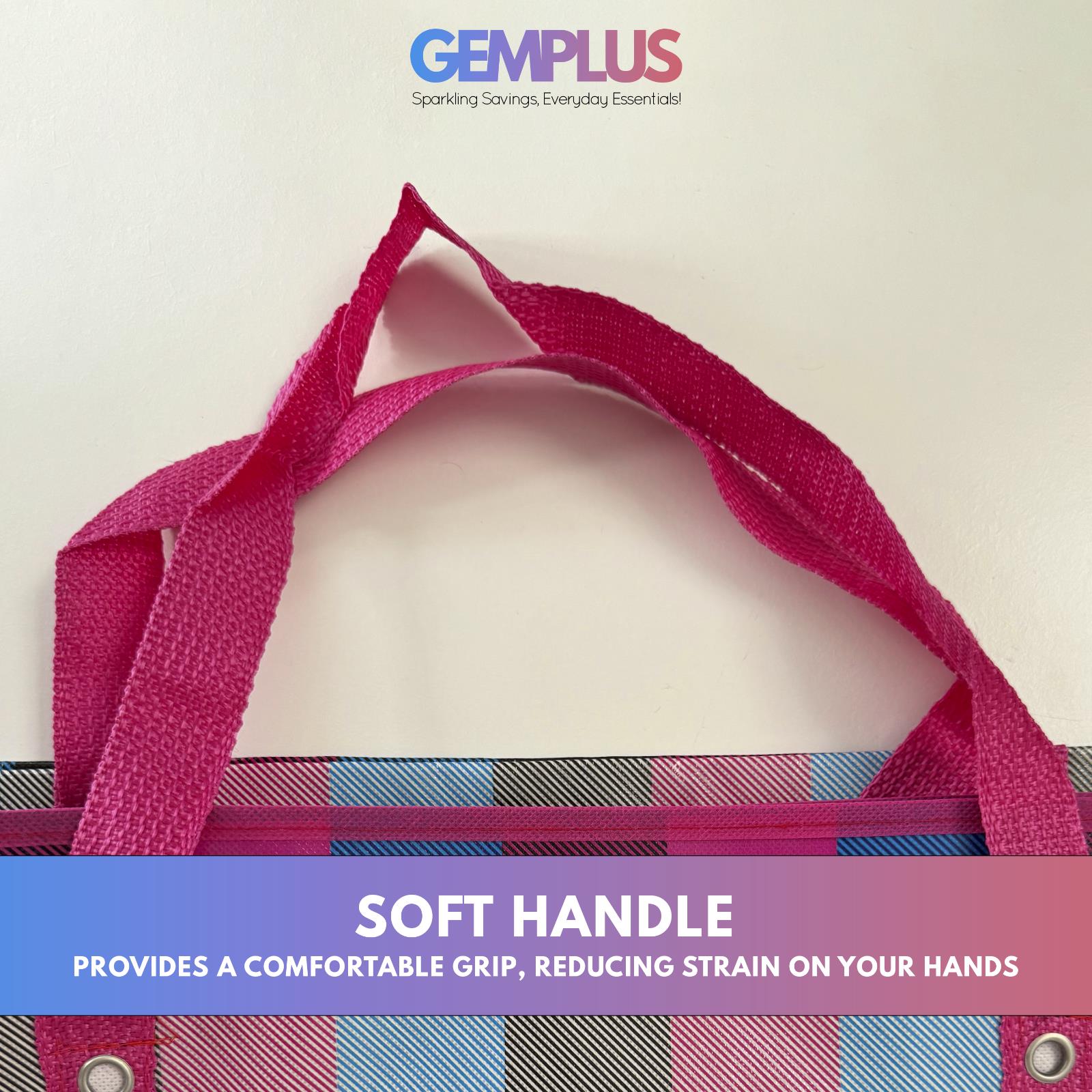 GEM+ | Premium Small Reusable Laundry Shopping Bag Zip Storage 50 x 35 x 19 cm