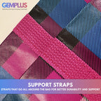 GEM+ | Premium Small Reusable Laundry Shopping Bag Zip Storage 50 x 35 x 19 cm