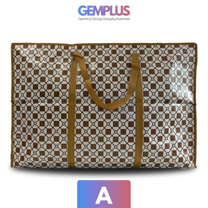 GEM+ | Premium Small Reusable Laundry Shopping Bag Zip Storage 50 x 35 x 19 cm