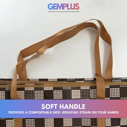 GEM+ | Premium Small Reusable Laundry Shopping Bag Zip Storage 50 x 35 x 19 cm