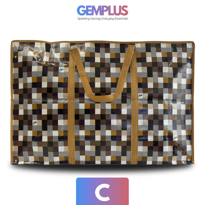 GEM+ | Premium Small Reusable Laundry Shopping Bag Zip Storage 50 x 35 x 19 cm