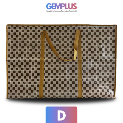 GEM+ | Premium Small Reusable Laundry Shopping Bag Zip Storage 50 x 35 x 19 cm