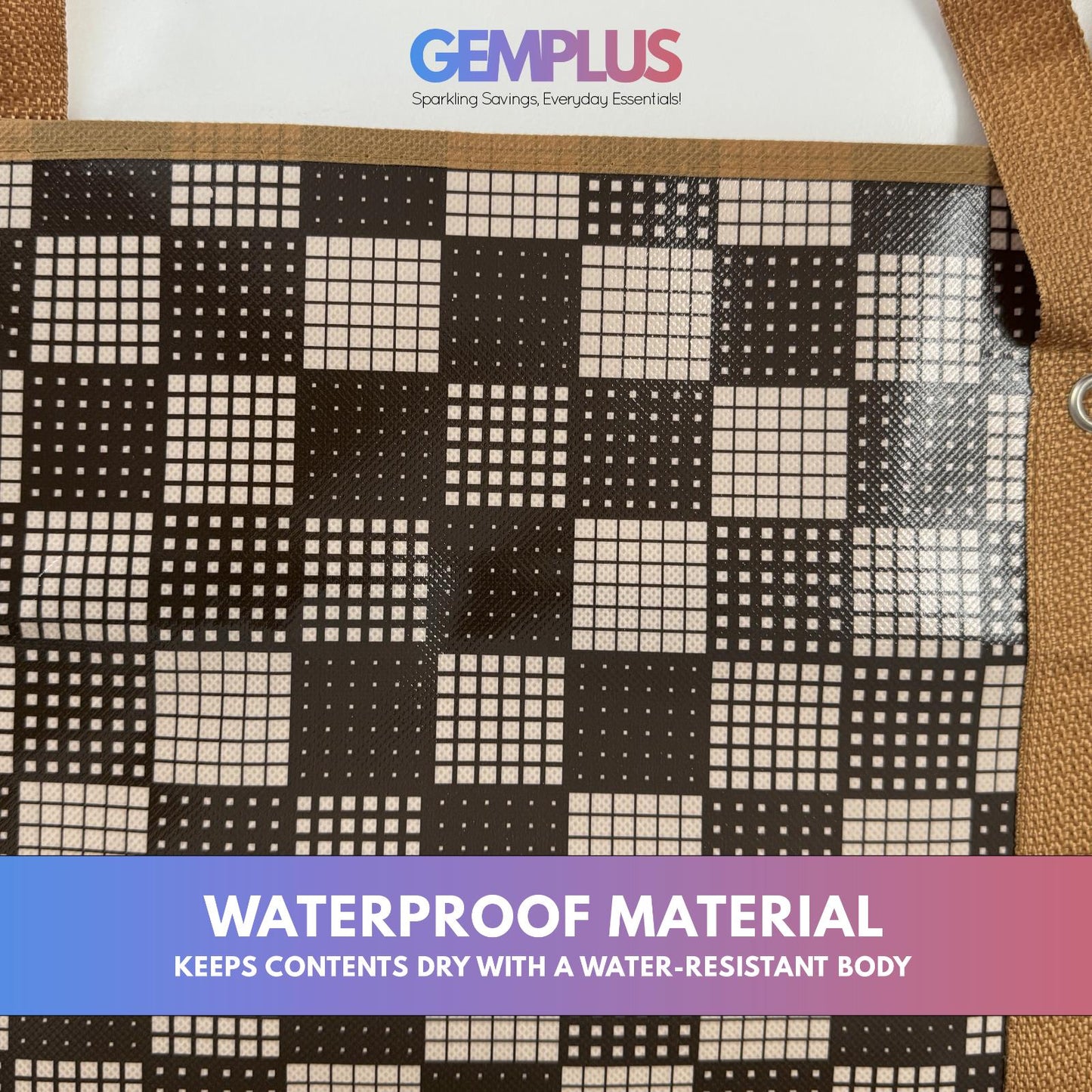 GEM+ | Premium Small Reusable Laundry Shopping Bag Zip Storage 50 x 35 x 19 cm