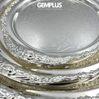 GEM+ | Premium 3-Piece Silver-Plated Vintage Tray Set – Elegant Durable