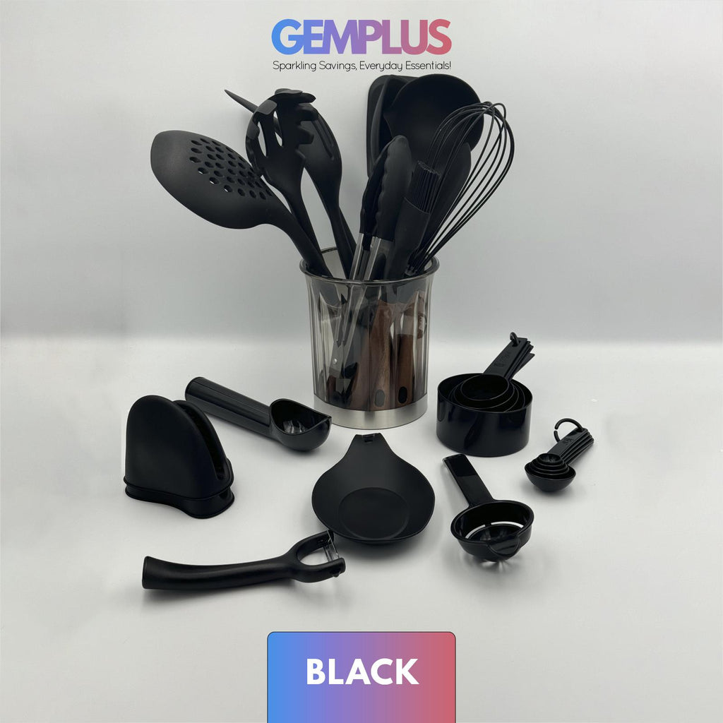 GEM+ | Premium 28-Piece Cooking & Baking Utensil Set Silicone Non-Stick BPA-FREE