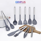 GEM+ | Premium 26-Piece Cooking & Baking Utensil Set Silicone Non-Stick BPA-FREE- Slate Grey