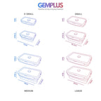 GEM+ | 4-Piece Collapsible Food Container Set – Space-Saving Leakproof BPA FREE - PINK