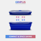 GEM+ | 4-Piece Collapsible Food Container Set – Space-Saving Leakproof BPA FREE - PINK