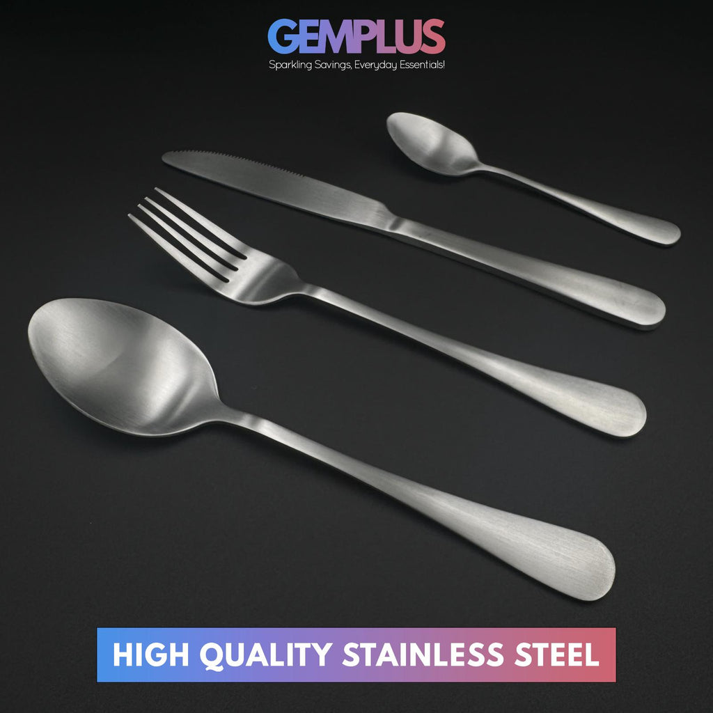 GEM+ | 24-Piece Premium Stainless Steel Cutlery Set Quality Rust-Resistant