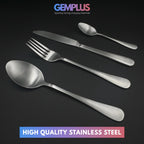 GEM+ | 24-Piece Premium Stainless Steel Cutlery Set Quality Rust-Resistant