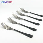 GEM+ | 24-Piece Stainless Steel Cutlery Set Dark Grey Handle Rust-Resistant