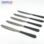 GEM+ | 24-Piece Stainless Steel Cutlery Set Dark Grey Handle Rust-Resistant