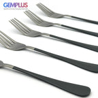GEM+ | 24-Piece Stainless Steel Cutlery Set Dark Grey Handle Rust-Resistant
