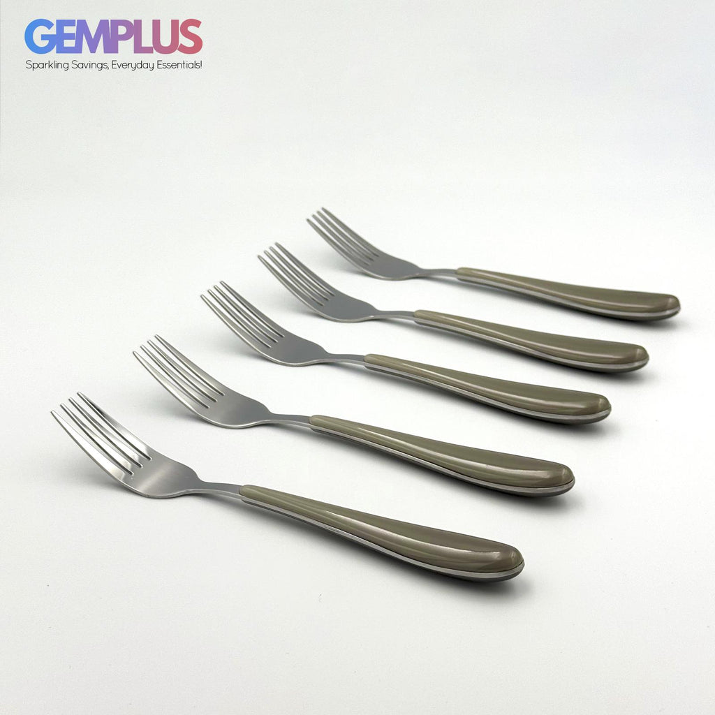 GEM+ | 24-Piece Stainless Steel Cutlery Set With Grey Handle Rust-Resistant
