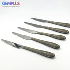 GEM+ | 24-Piece Stainless Steel Cutlery Set With Grey Handle Rust-Resistant