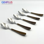 GEM+ | 24-Piece Stainless Steel Cutlery Set with Wood Texture Plastic Handle