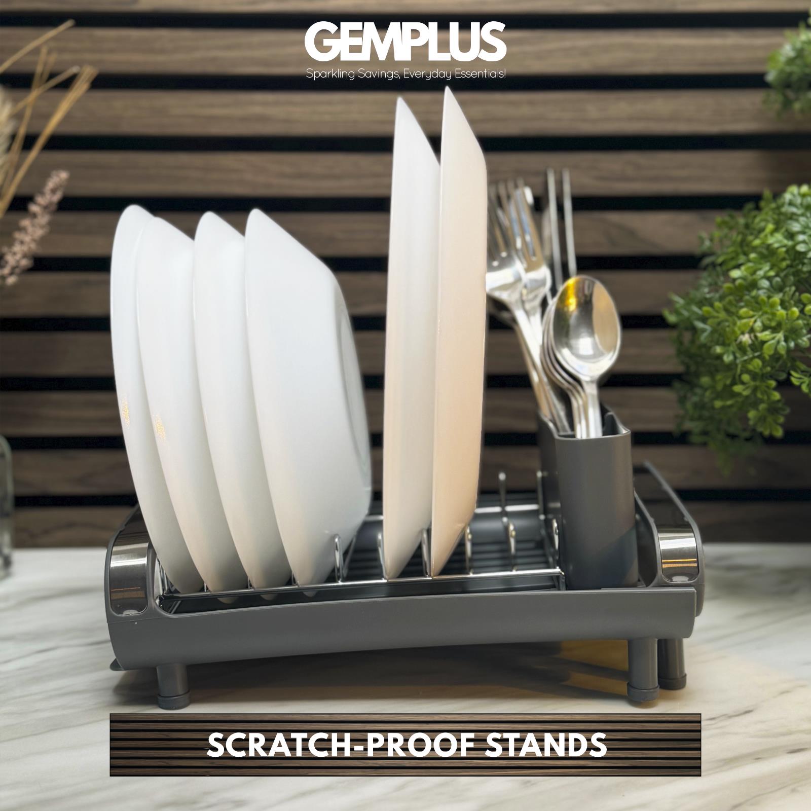 GEM+ | Premium Expanding Dish Drying Rack Durable & Compact Expandable -SMALL