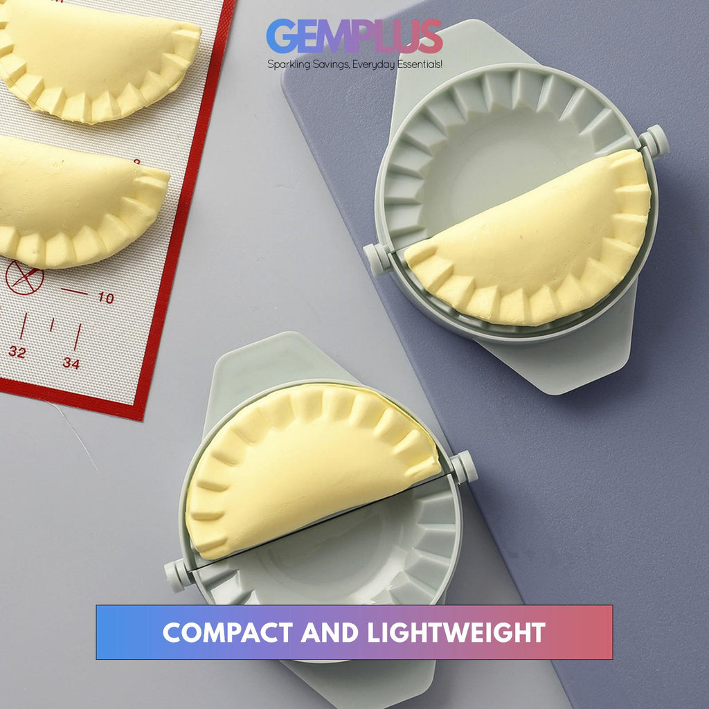 GEM+ | 3 Pcs Premium Dumpling Maker Set - Easy Dough Press Grey & Blue  3 Sizes