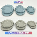 GEM+ | 3 Pcs Premium Dumpling Maker Set - Easy Dough Press Grey & Blue  3 Sizes