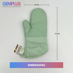 GEM+ | Premium Oven Mitt Silicone - Heat Resistant Non-Slip Grip Baking BBQ Gril