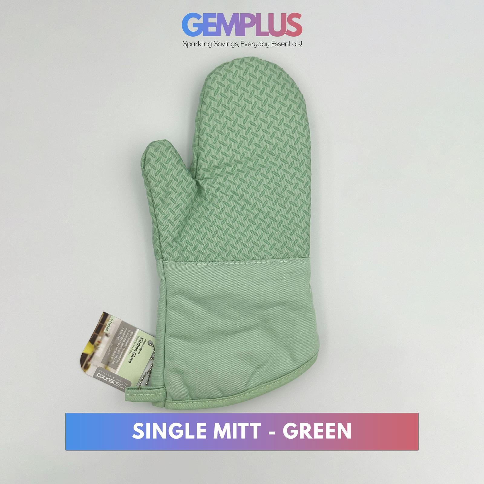 GEM+ | Premium Oven Mitt Silicone - Heat Resistant Non-Slip Grip Baking BBQ Gril