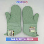 GEM+ | Premium Oven Mitt Silicone - Heat Resistant Non-Slip Grip Baking BBQ Gril