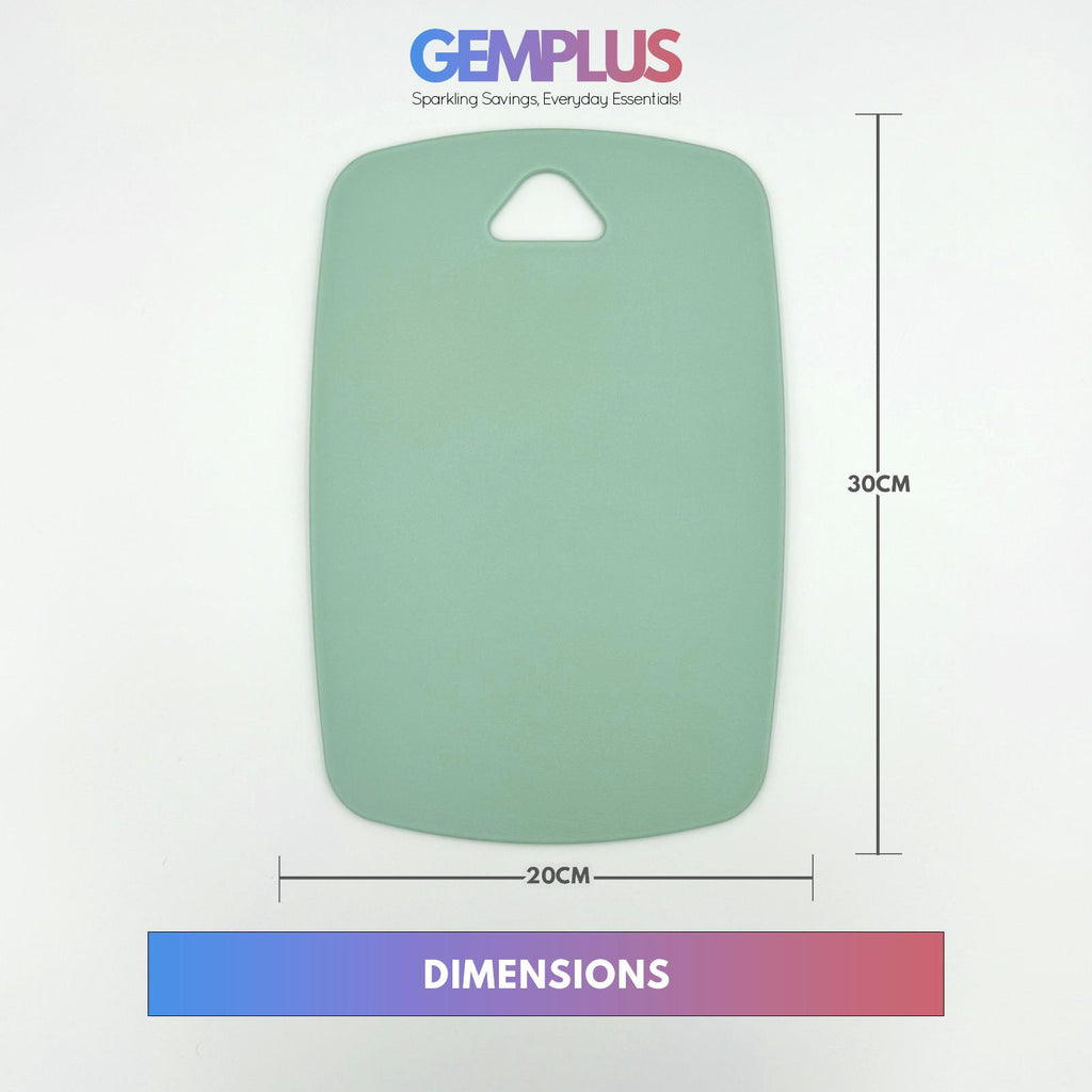 GEM+ | Premium 3 Pcs Color-Coded Chopping Board Set - Durable PP Material - Summer Green
