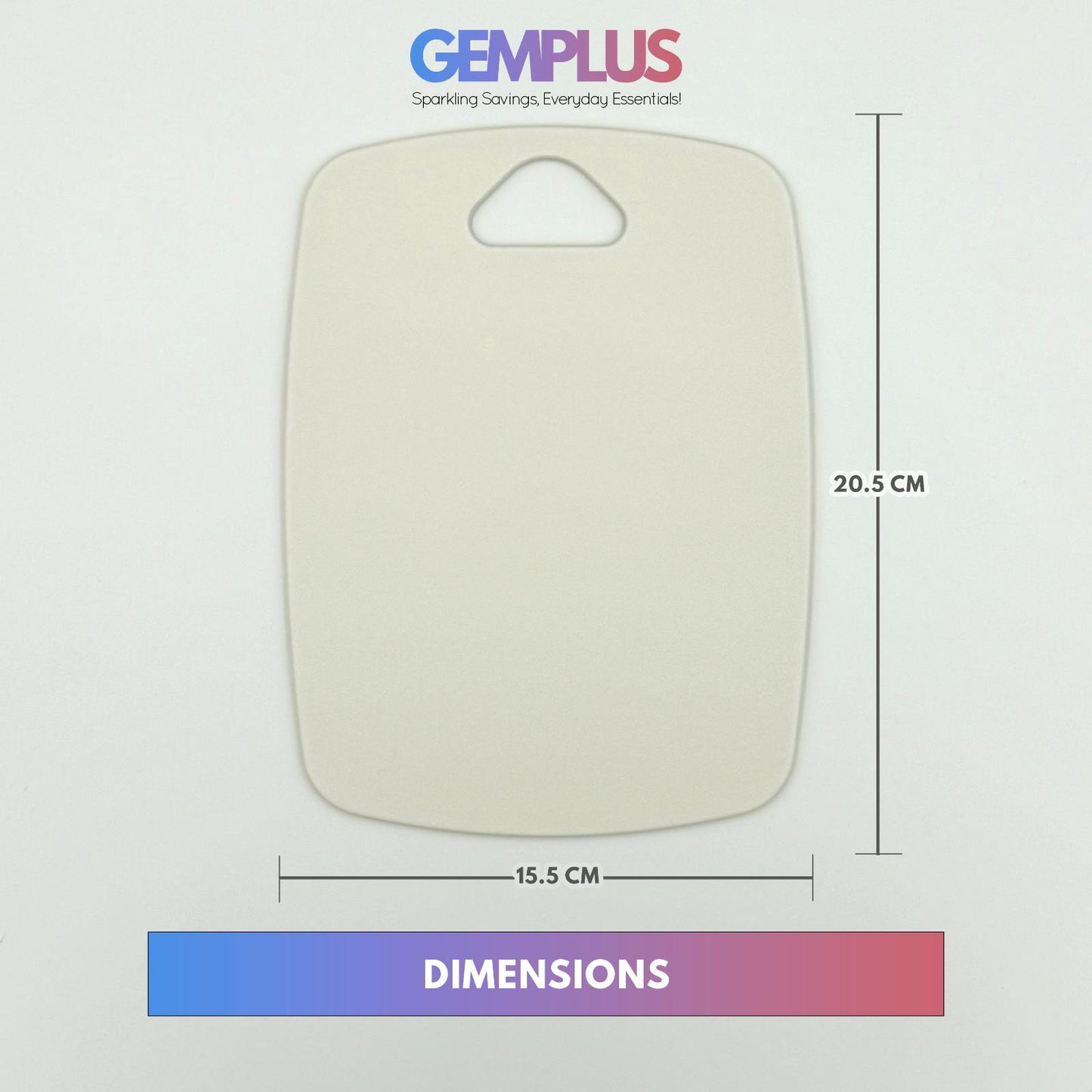 GEM+ | Premium 3 Pcs Color-Coded Chopping Board Set - Durable PP Material