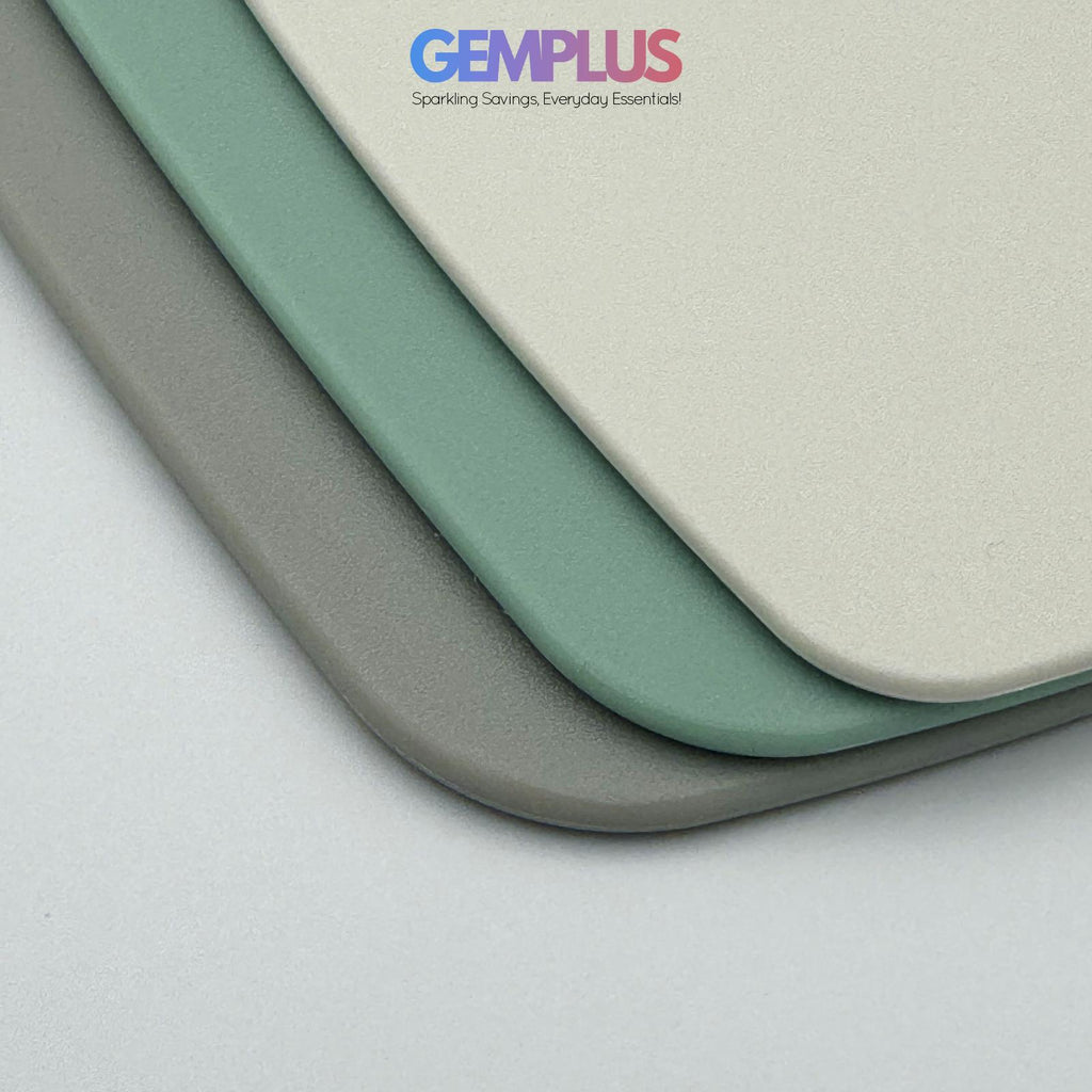 GEM+ | Premium 3 Pcs Color-Coded Chopping Board Set - Durable PP Material - Summer Green
