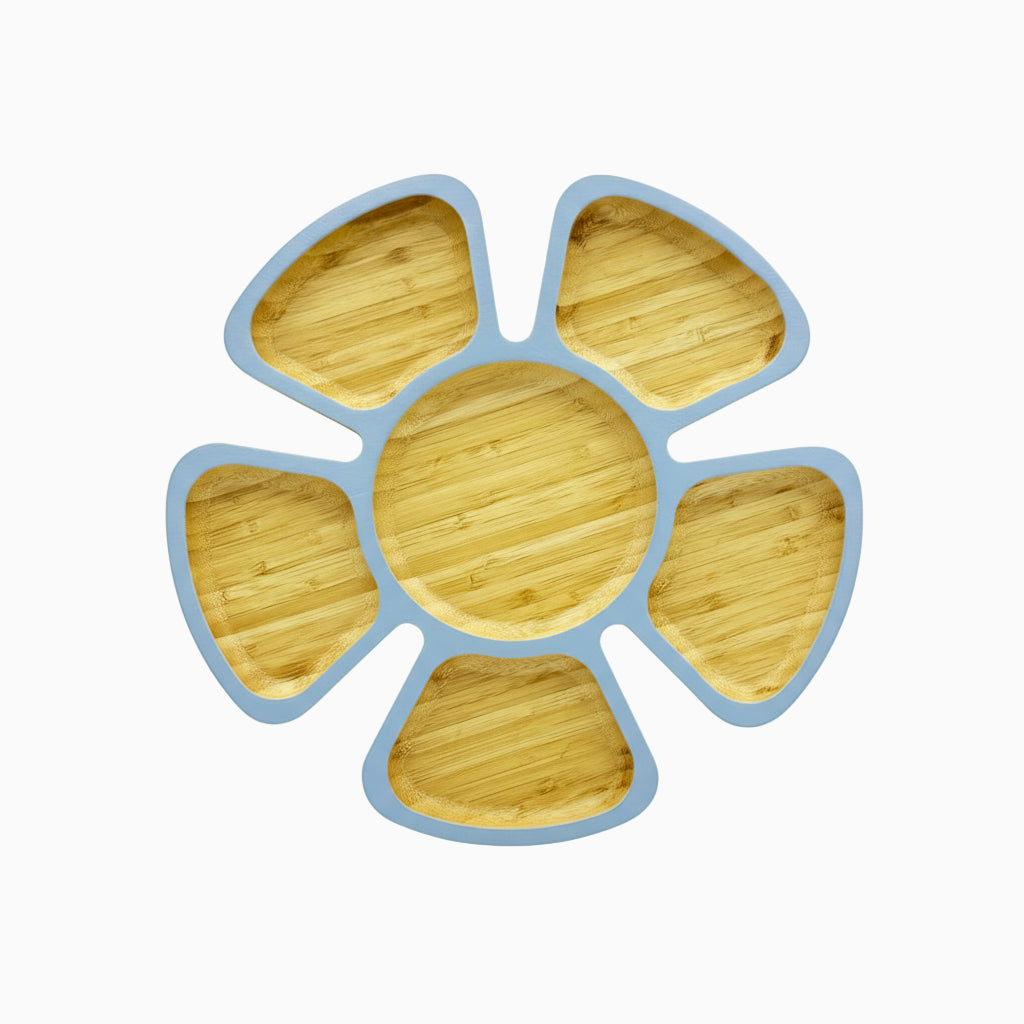 GEM+ | Premium Eco-Friendly Bamboo Flower-Shaped Dry Fruit and Snack Tray