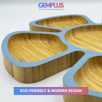 GEM+ | Premium Eco-Friendly Bamboo Flower-Shaped Dry Fruit and Snack Tray