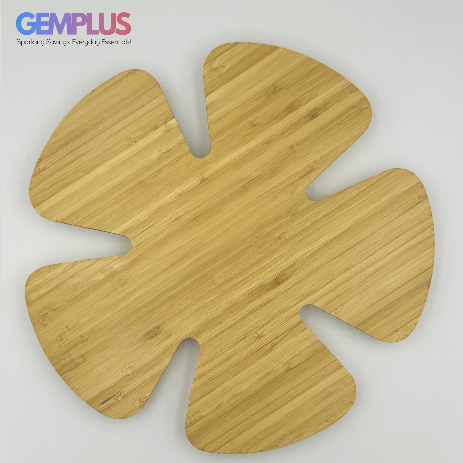 GEM+ | Premium Eco-Friendly Bamboo Flower-Shaped Dry Fruit and Snack Tray