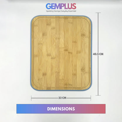 GEM+ | Premium Natural Bamboo Large Chopping Board Durable Eco-Friendly Elegant