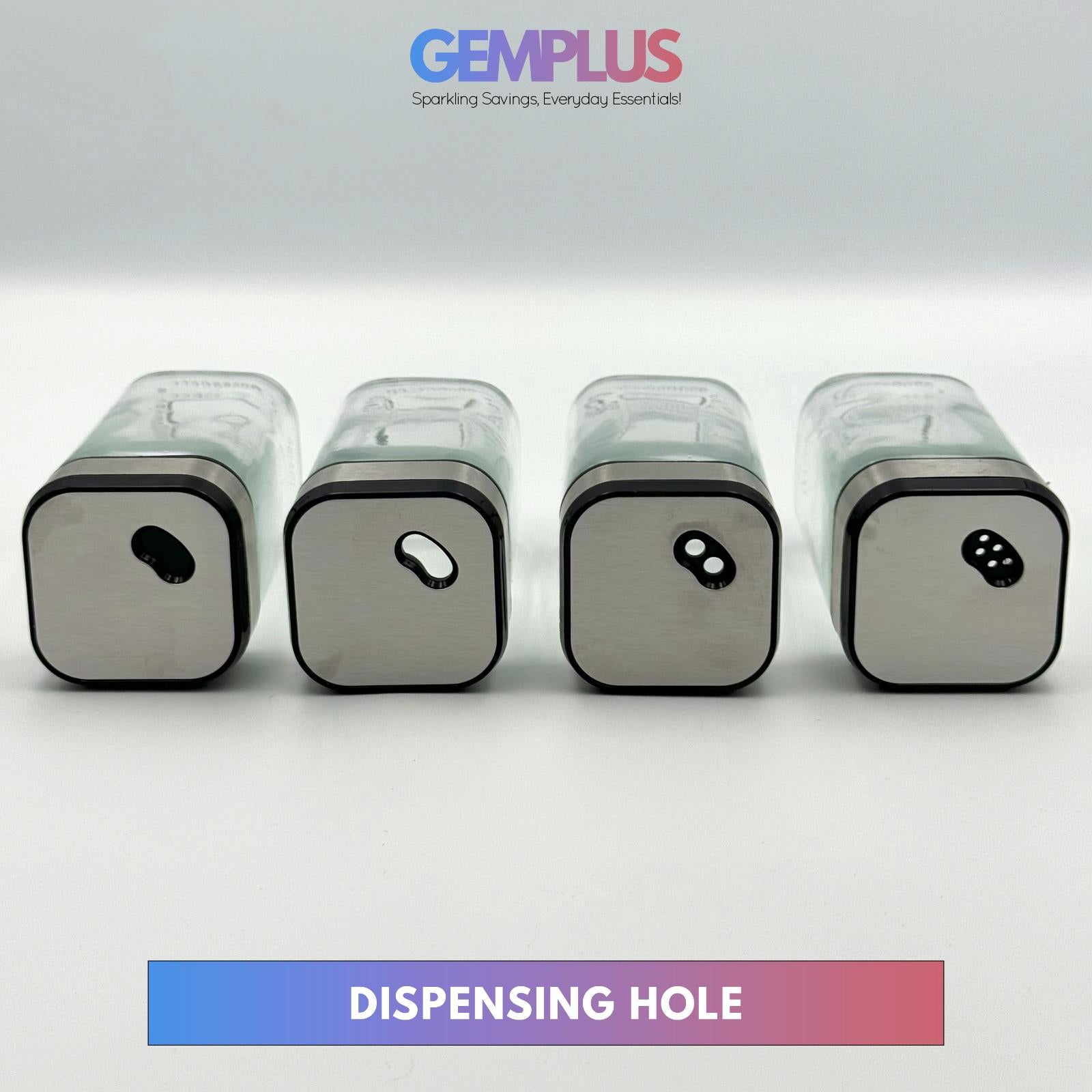 GEM+ | 16pcs Premium Stainless Steel Spice Jar With Rotating Carousel Stand Set