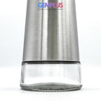 GEM+ | Premium Stainless Steel Oil Vinegar Salt Pepper Dispenser  - 4pcs + Stand
