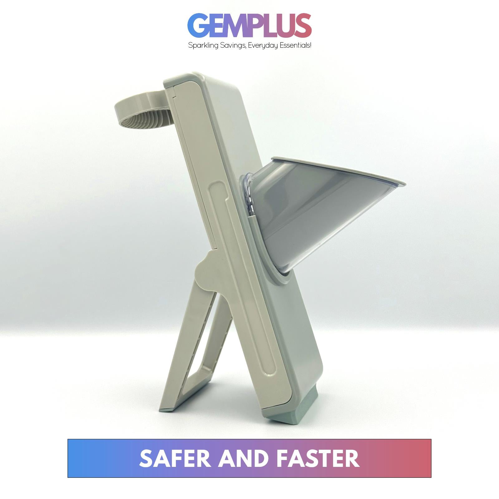 GEM+ | Premium Mandoline Meat and Vegetable Slicer Set Adjustable Blades Safe