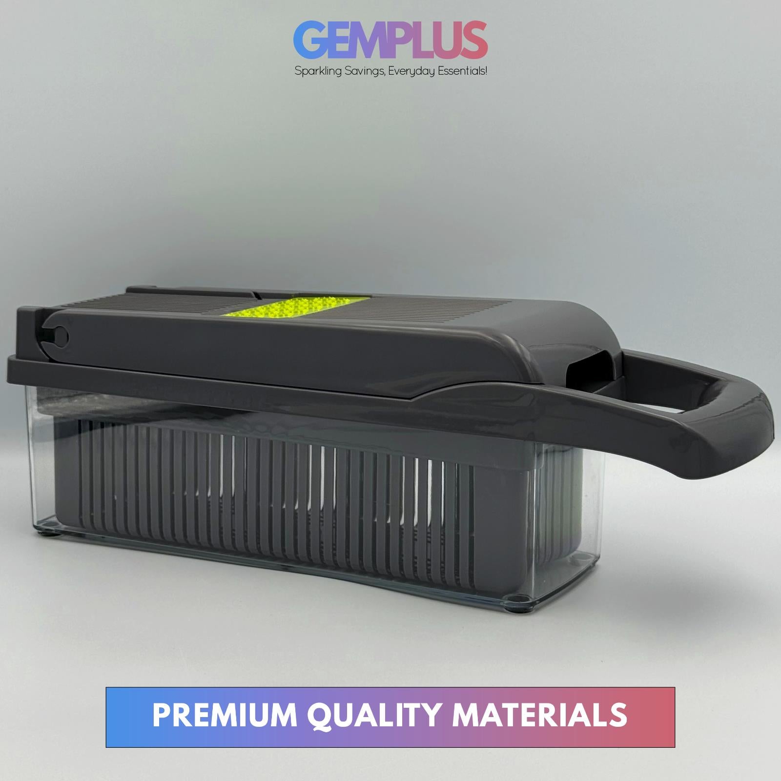 GEM+ | 8-in-1 Premium Multifunctional Vegetable Cutter Slicer Dicer Grate 15PCS