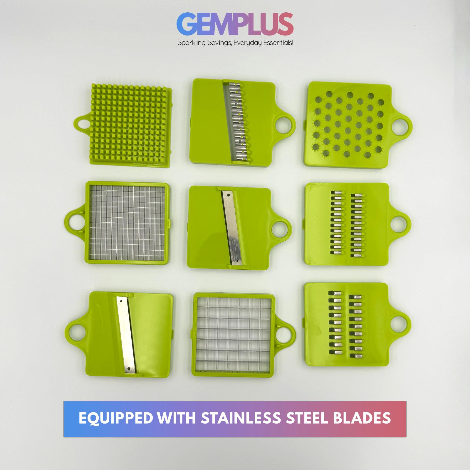 GEM+ | 15 PCS Premium Multifunctional Vegetable Cutter Slicer Dicer Grate