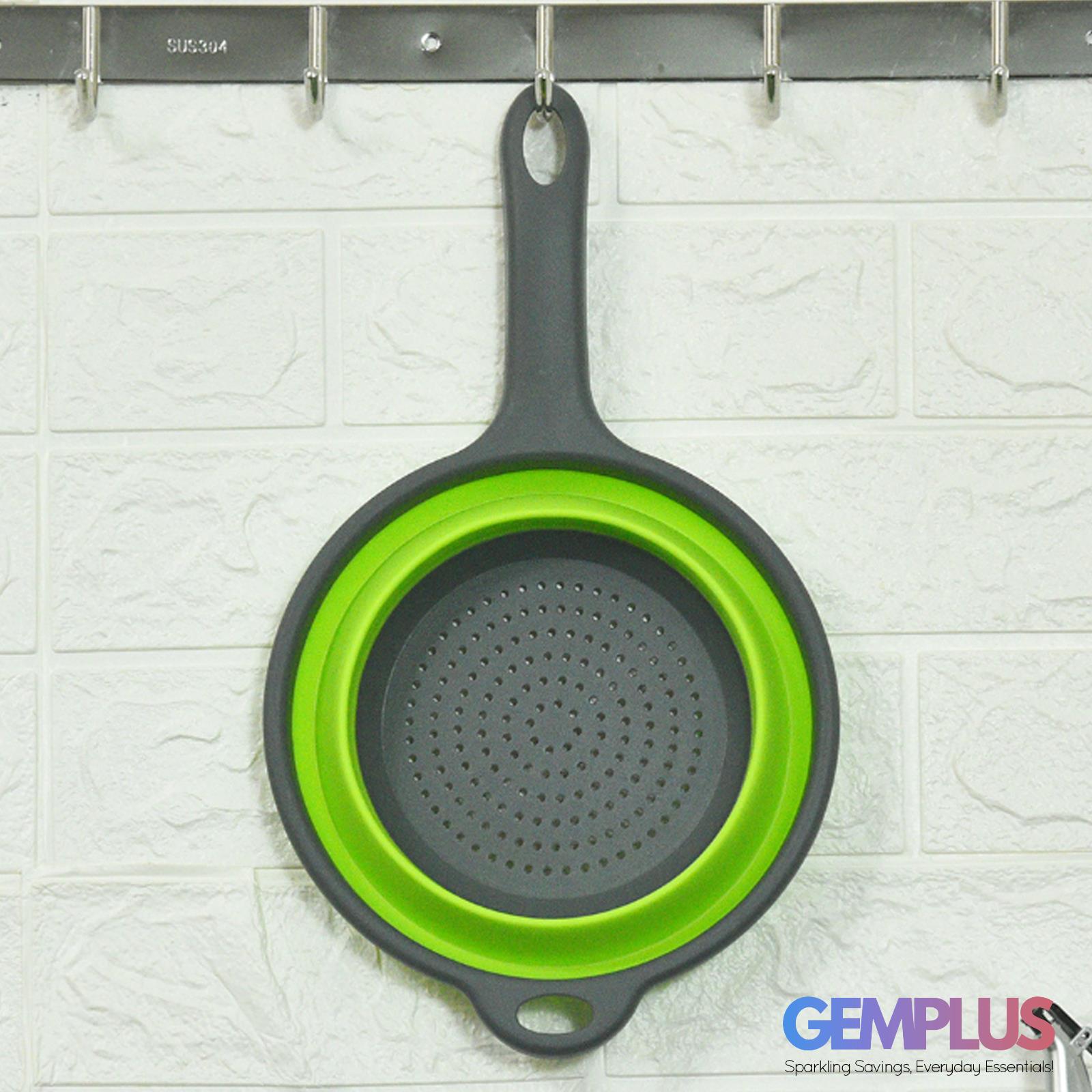 GEM+ | 3-Piece Collapsible Colander Set with Handle & Hanging Loop – BPA FREE