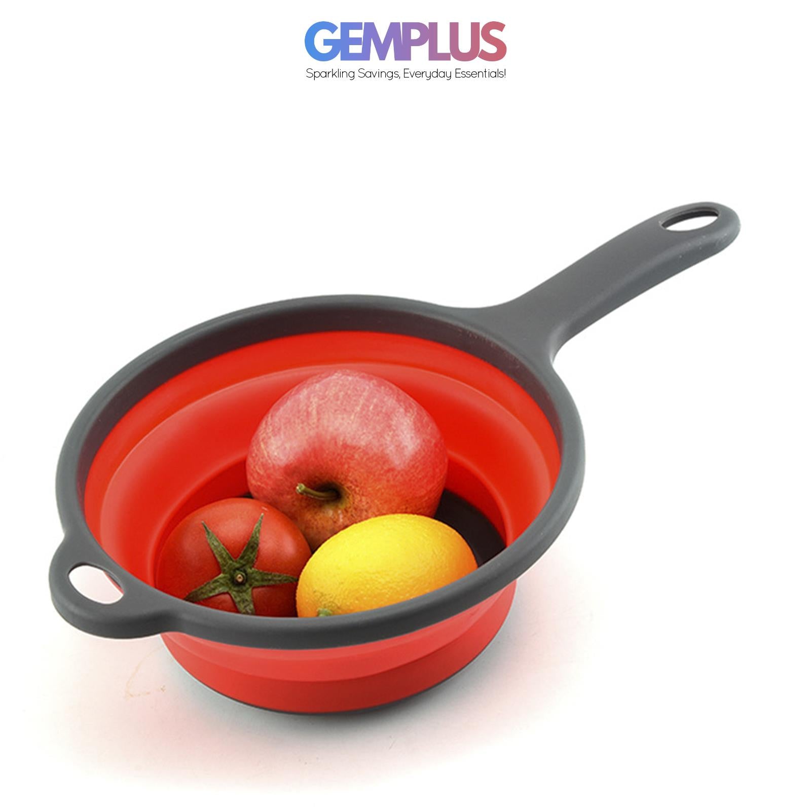 GEM+ | 3-Piece Collapsible Colander Set with Handle & Hanging Loop – BPA FREE