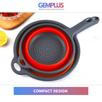 GEM+ | 3-Piece Collapsible Colander Set with Handle & Hanging Loop – BPA FREE