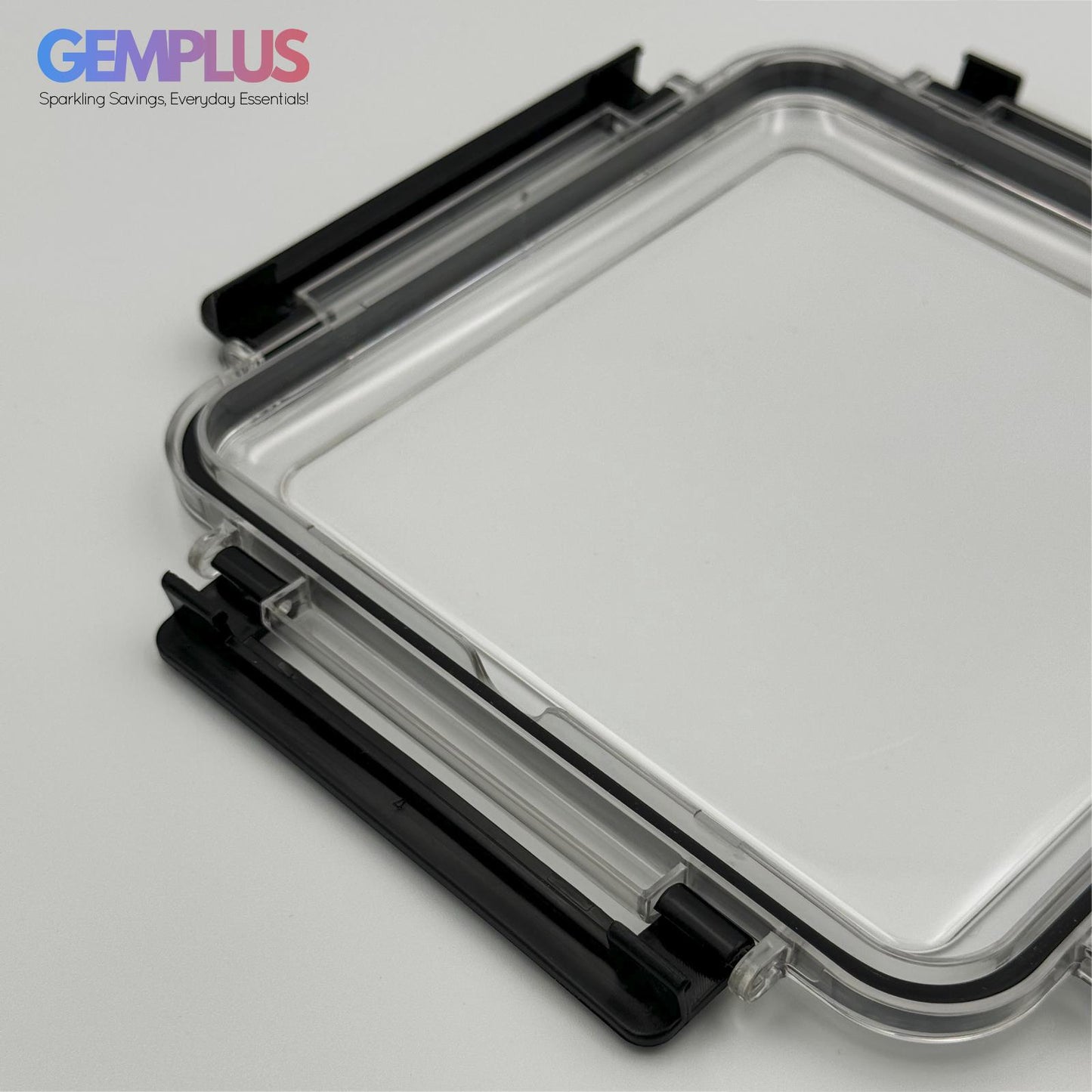 GEM+ | 3-Piece Square Food Container Storage Set – Durable BPA-Free, Lock & Seal