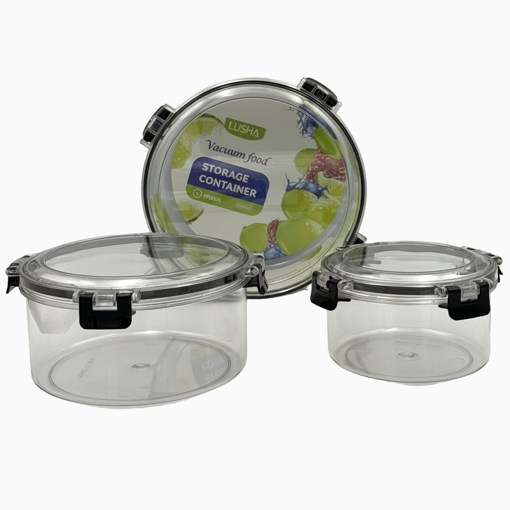GEM+ | 3-Piece Food Container Storage Set – Durable, BPA-Free, Lock & Seal
