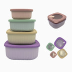 GEM+ | 4-Piece BPA-Free Food Container Set with Lock & Seal Silicone Lids