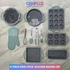 GEM+ | 11-Piece Non-Stick Silicone Baking Set with Utensils – Durable Versatile