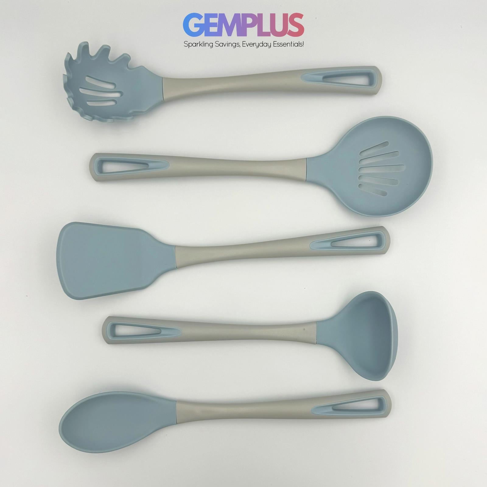GEM+ | Premium 5 Pcs Silicone Utensil Set - Heat Resistant
