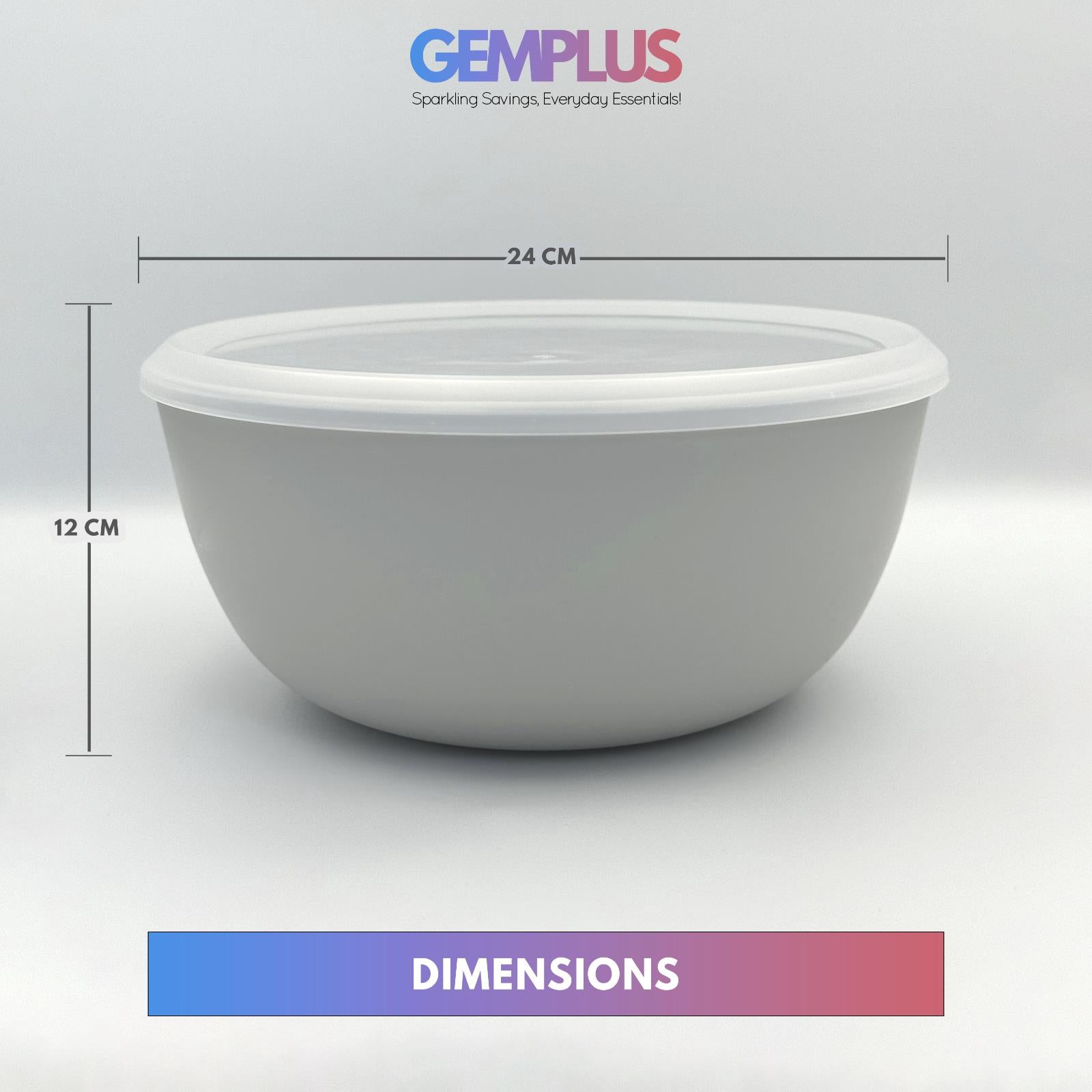 GEM+ | Premium 4 Pcs Multi-Purpose Bowl Set with 2 Colanders - Strainers & Sieve